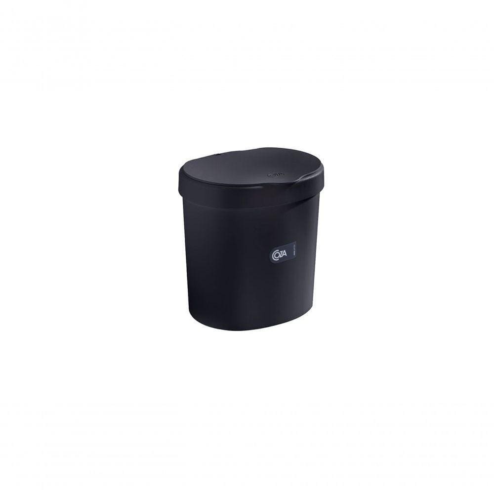 Lixeira Com Tampa 17,5 X 15 X 18,2 Cm 2,5 L Preto Coza