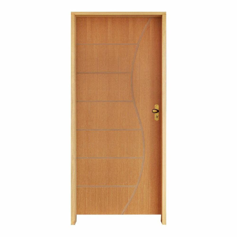 Kit Porta De Madeira 72 x 2.10 Friso Belissima 12 Bat. Misto 14cm Fech. Externa Lado Esquerdo - Hale