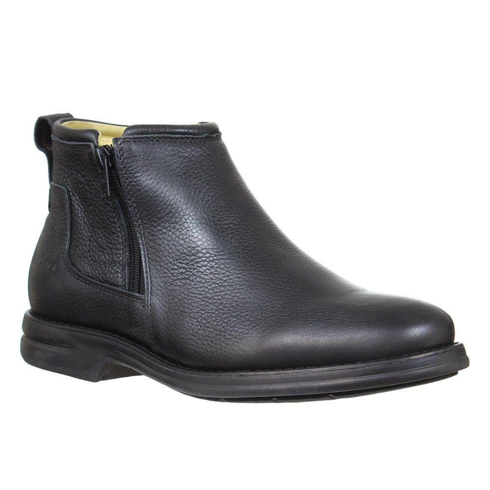 Botina Masculina Bico Redondo Preta Zebu 33566