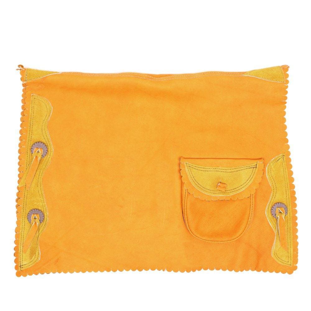 Baldrana de Couro Vaqueta Amarela Bronc-Steel 33181