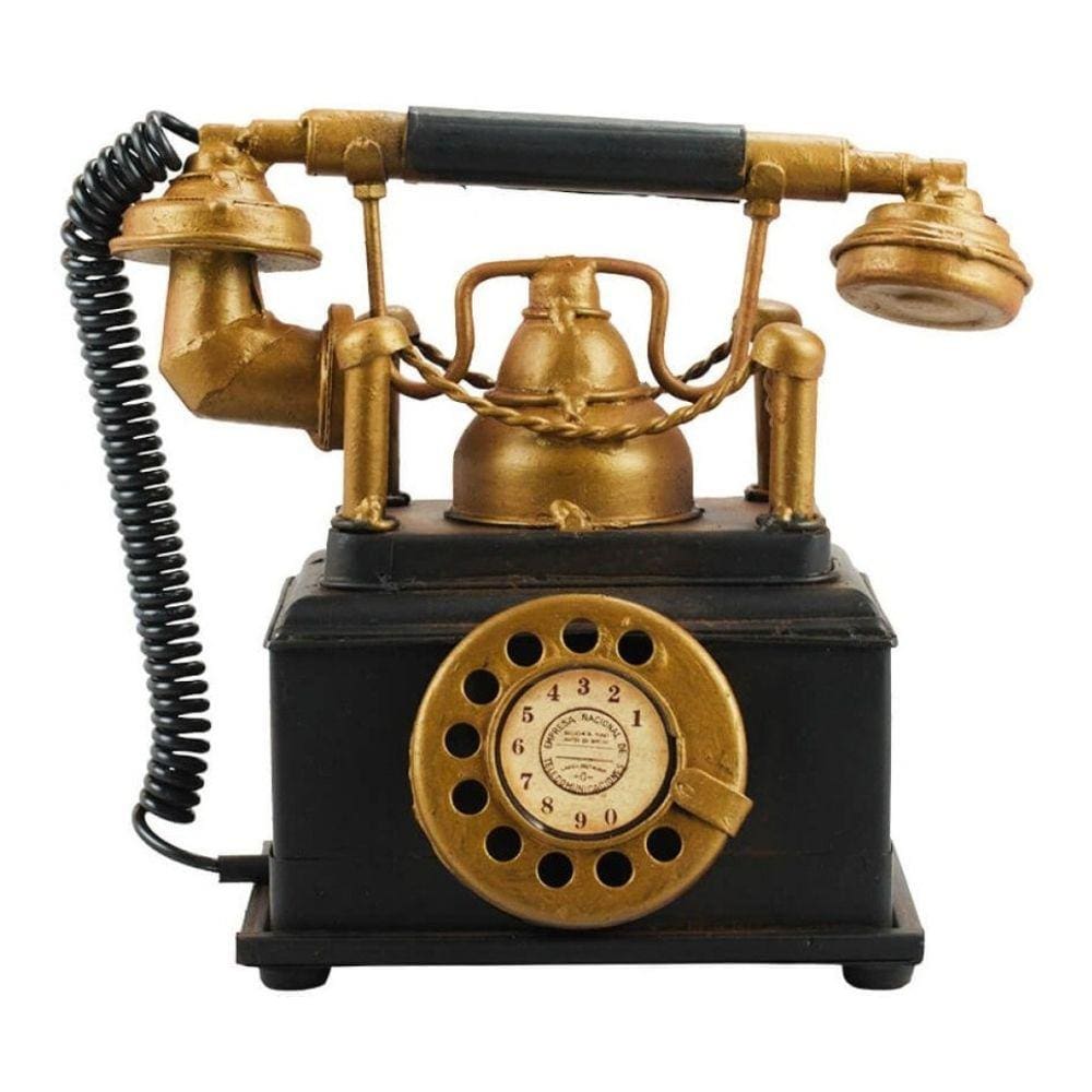 Enfeite Estilo Retrô Vintage Antigo Telefone De Disco