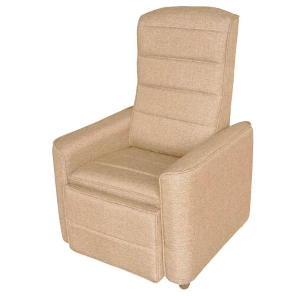Poltrona Stela em Linho Reclinável Delare Cor Bege