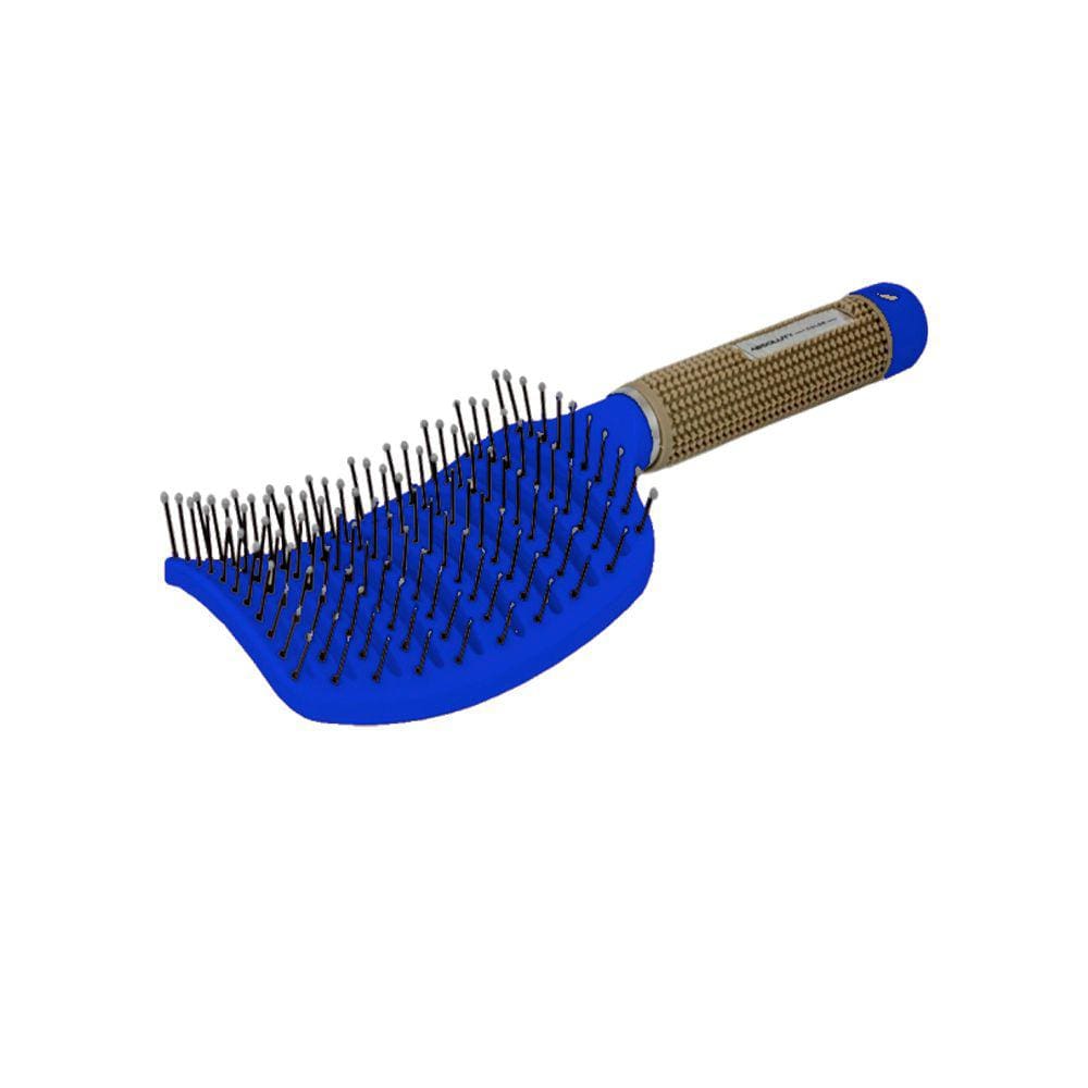 Escova Raquete Vazada Cerâmica Azul