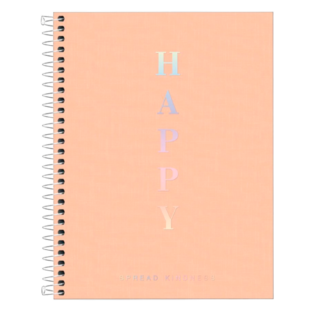 Caderno Colegial Happy capa plãstica Tilibra Salmão
