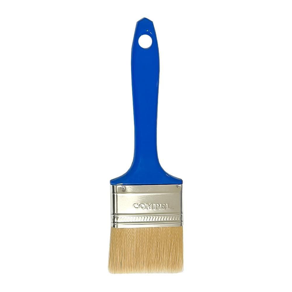 Trincha 2 Sintetica Branca Cabo Azul Referencia 606 Pincéis Compel