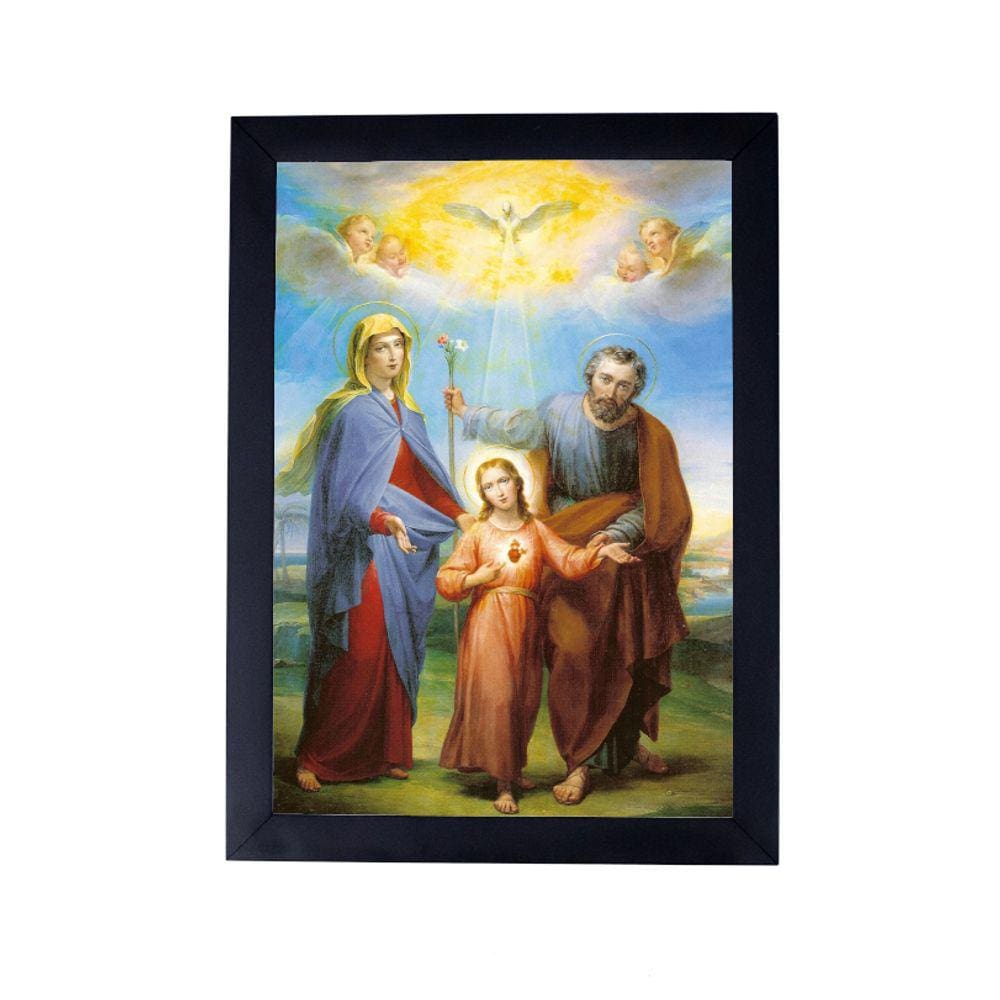 Lindo Quadro decorativo menino jesus maria e josé P8475