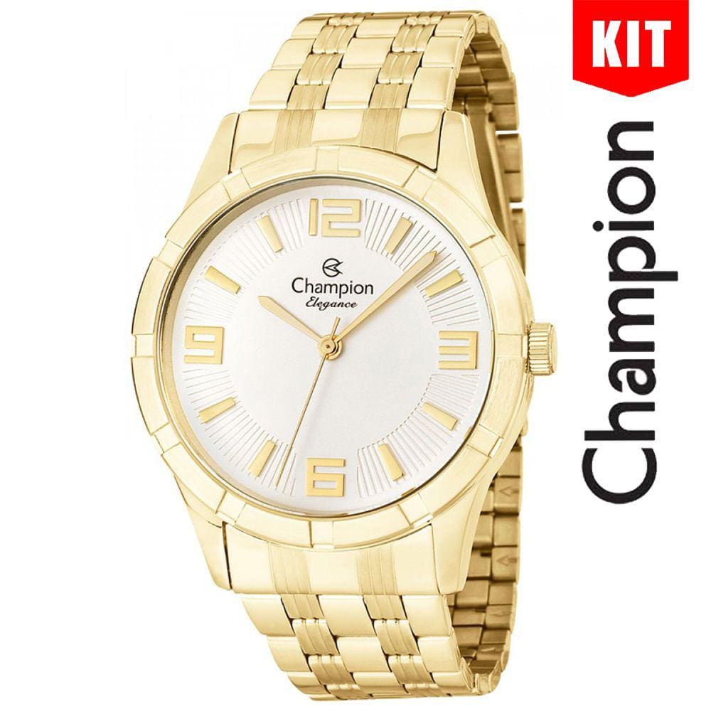 Relógio CHAMPION KIT dourado feminino CN25154W