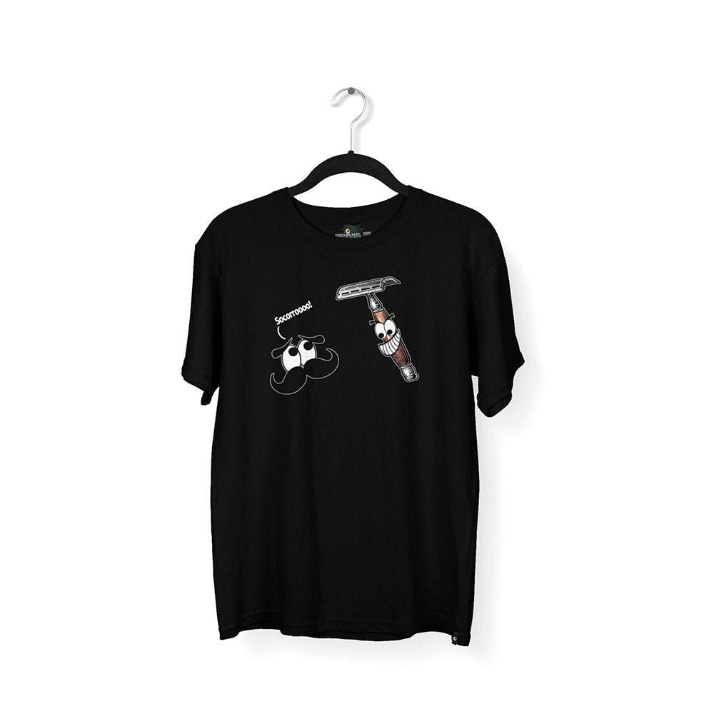 Camiseta Masculina Socorro Bigode Preta