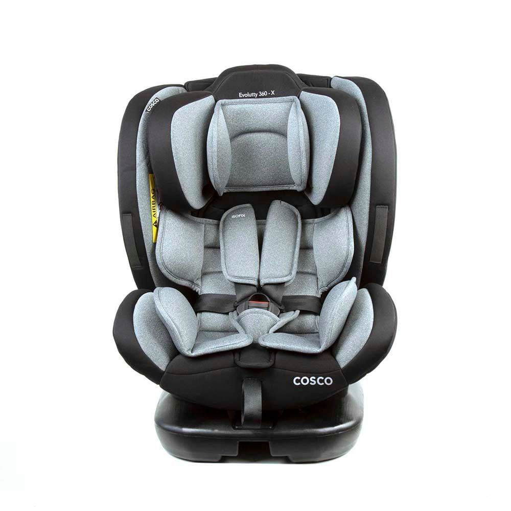 Cadeira para Auto Evolutty de 0 a 36 Kg Giratória em 360 Graus Cosco Preto/Cinza