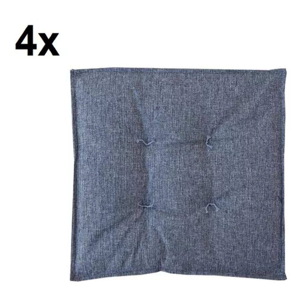 Kit Almofada Futon De Linho Cinza 45x45cm (4 Unidades)