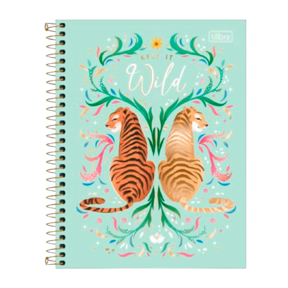 Caderno Colegial 1 Matéria 80 Folhas Tilibra Jungle Keep It