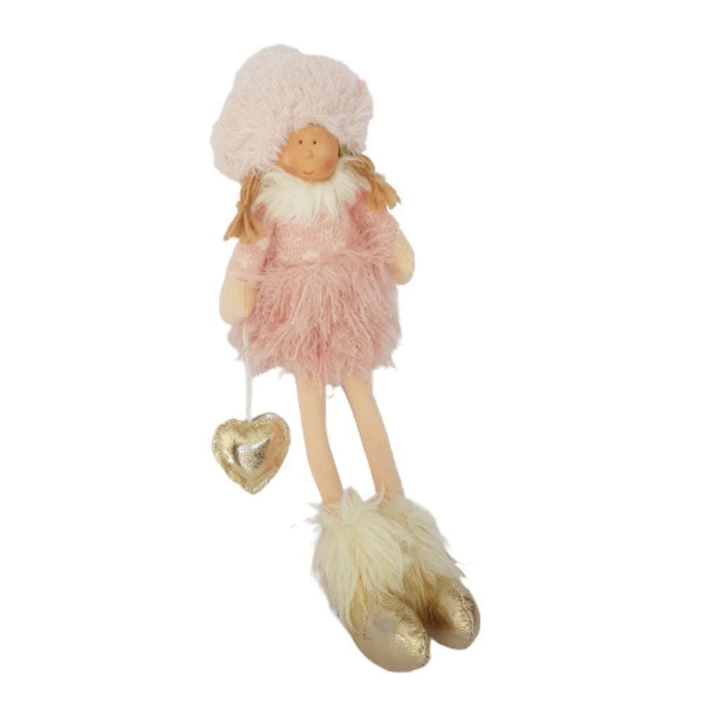 Boneca Decorativa Sentada Coleção Bonnet 40cm