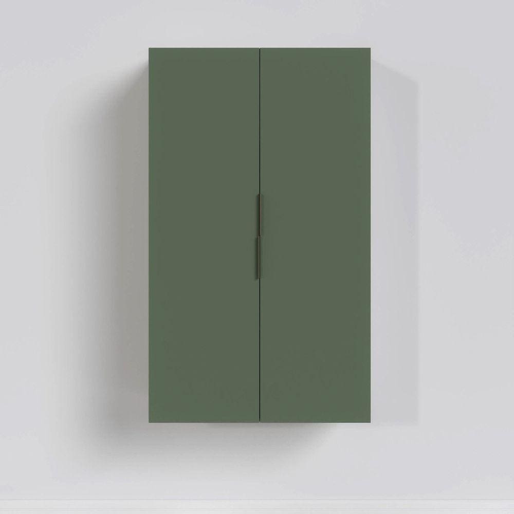 Armário Aéreo 2 Portas 80x135cm Puxador 150mm Ipanema CabeCasa MadeiraMadeira Verde Folha/Branco
