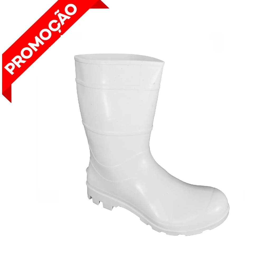 Bota Galocha Pvc Açougueiro Branc Antiderrapante Impermeável