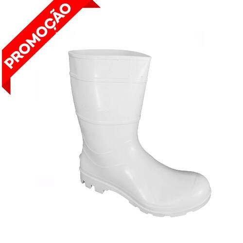Bota Galocha Pvc Limpeza Faxina Branca Extra