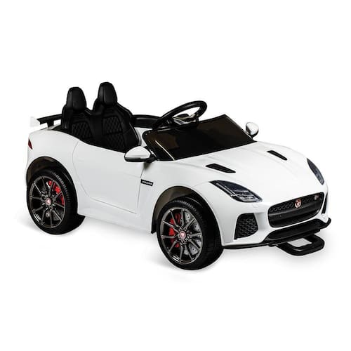 Carro Elétrico Infantil Jaguar Branco Bandeirante - Veículo Elétrico 12V com Controle Remoto 3 Marchas