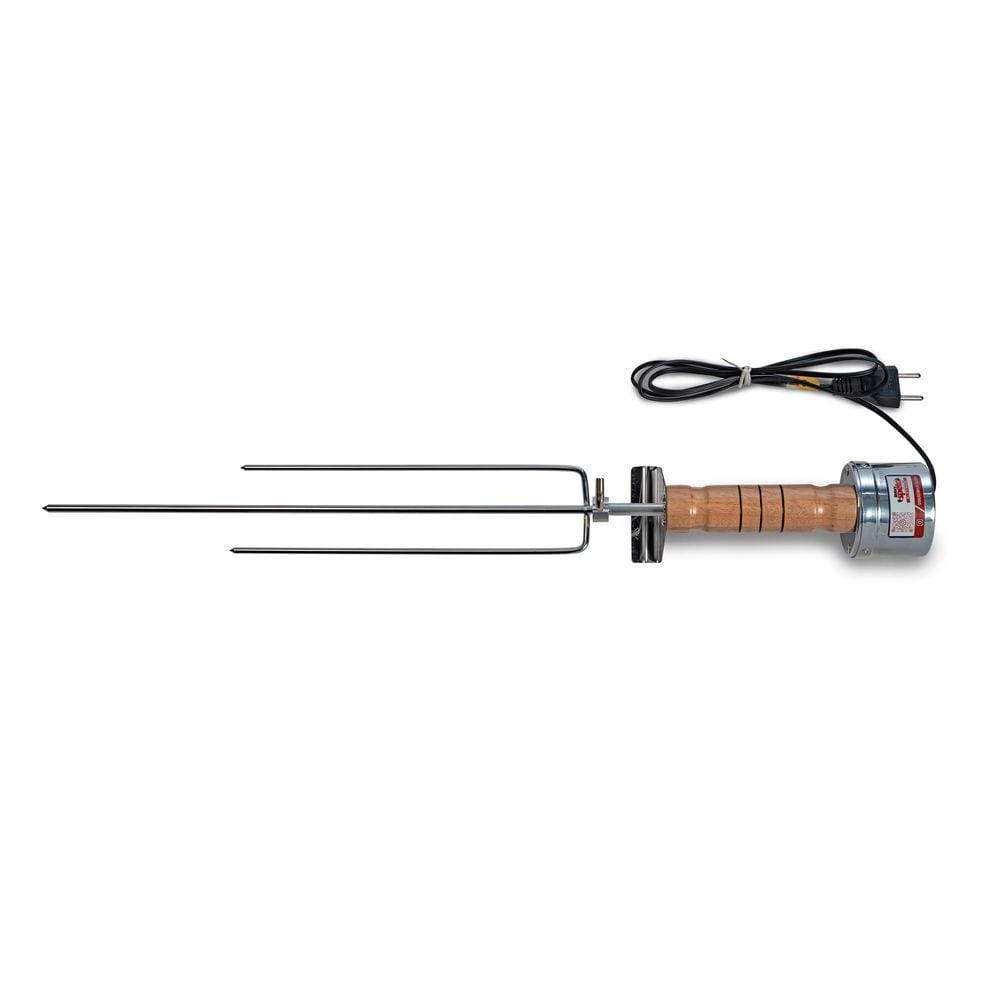 3 Espetos Giratórios Flex Tridente Churrasco Reguláveis 127V Elétricos