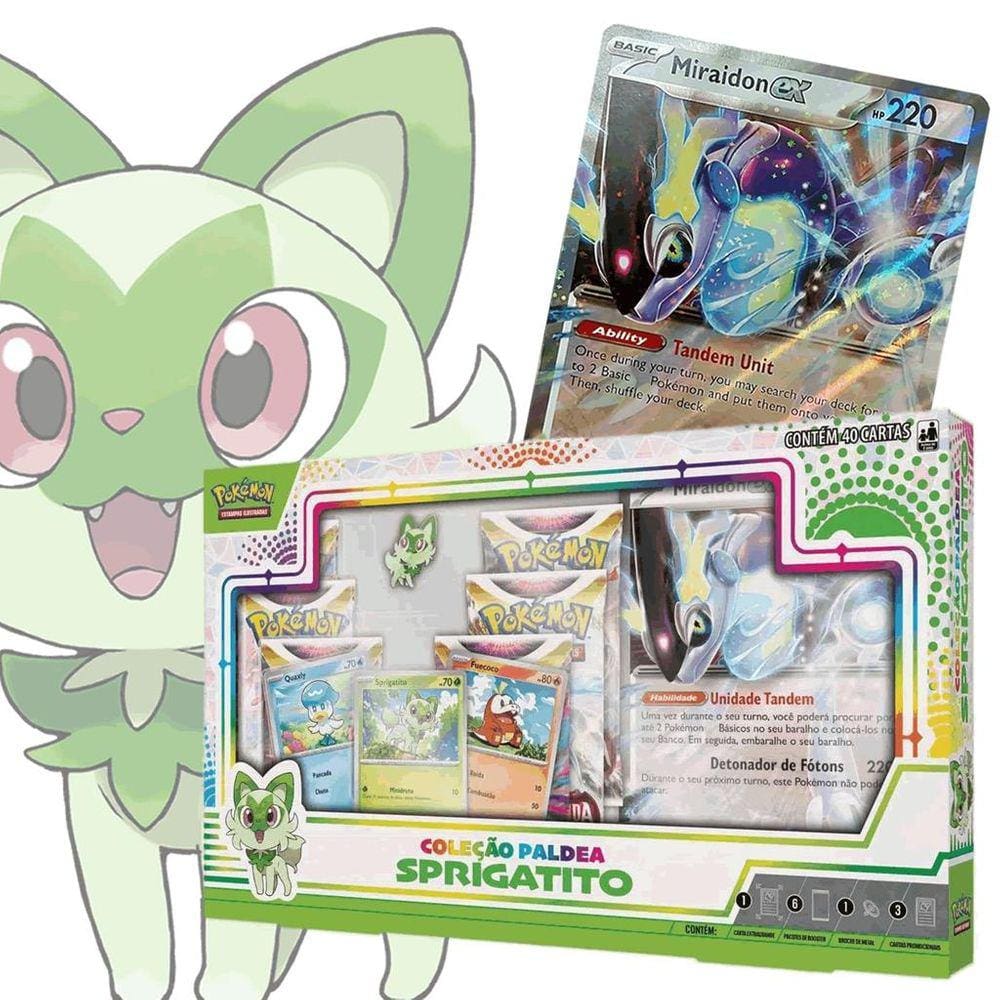 Box Pokémon Coleção Paldea Fuecoco com 40 Cartas - Copag Novidade