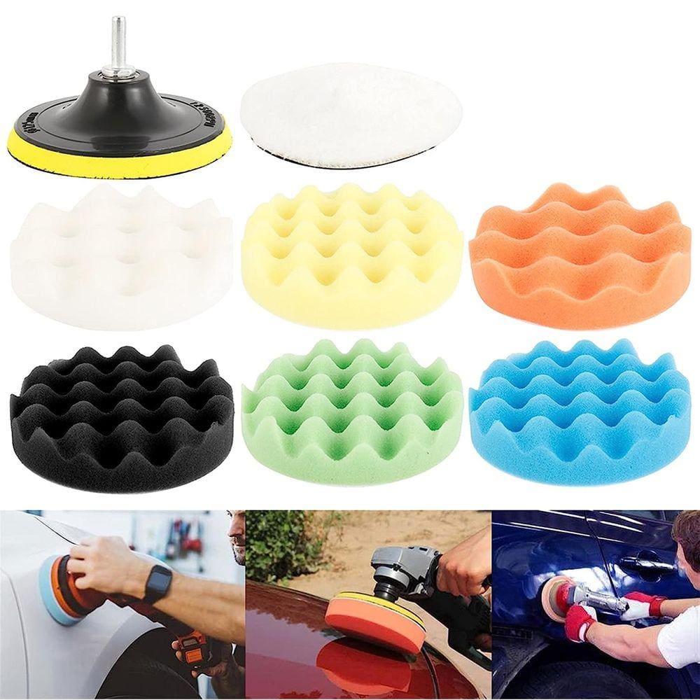 Kit com 7 Almofadas de Polimento Automotivo Lorben GT6219