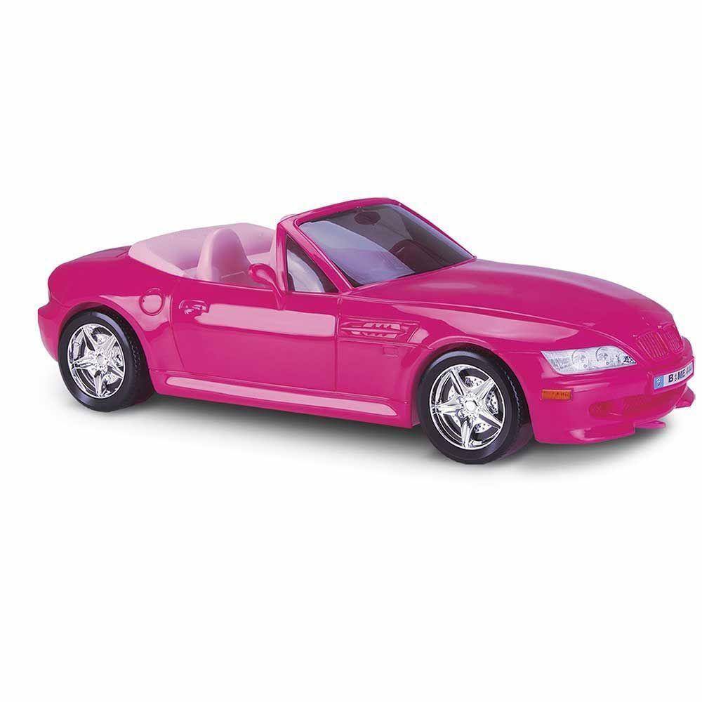 Carrinho Barbie de Controle Remoto Conversível Rosa Viajante Fashion Driver