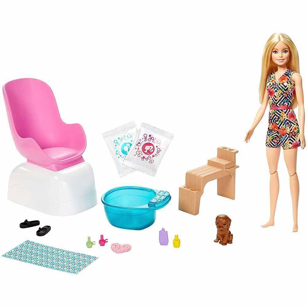 Barbie - Móvel Com Boneca - Salão de Beleza, Mattel, DVX51/FJB36