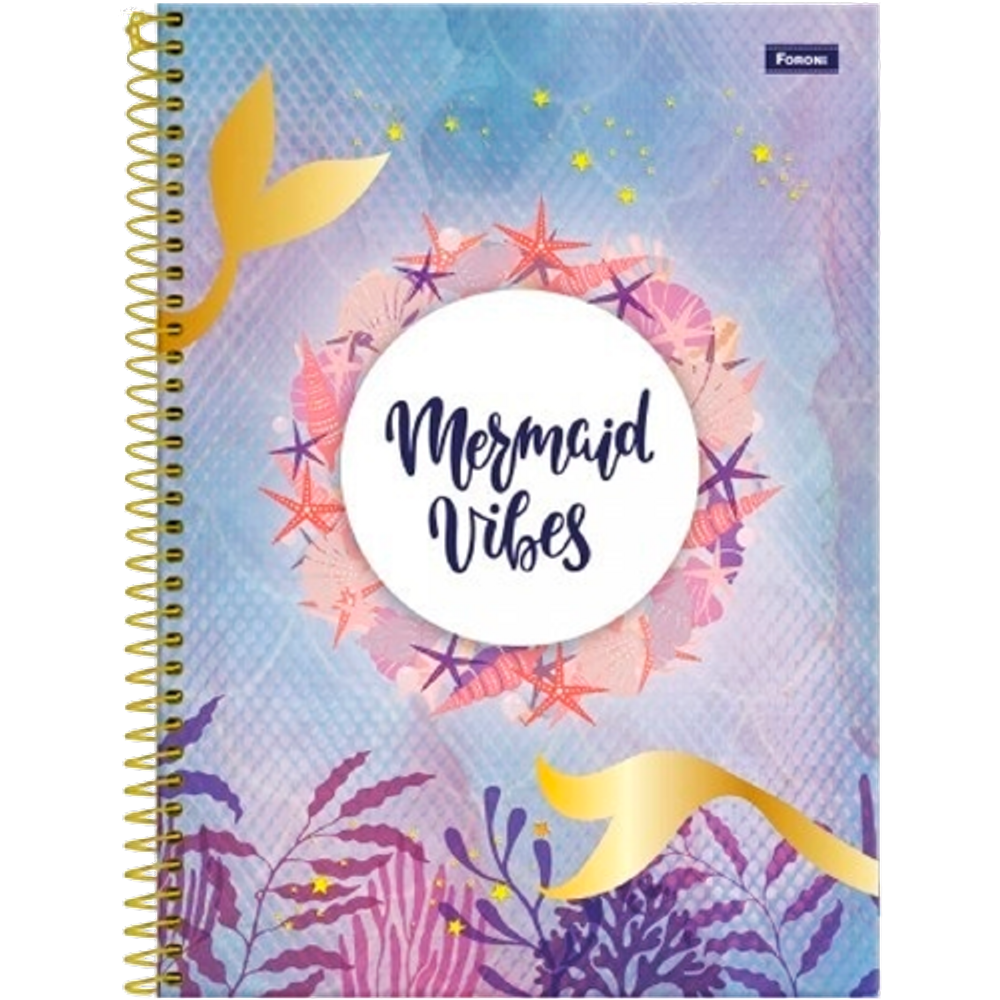 Caderno Universitário 10 Matérias Foroni Sereias Roxo