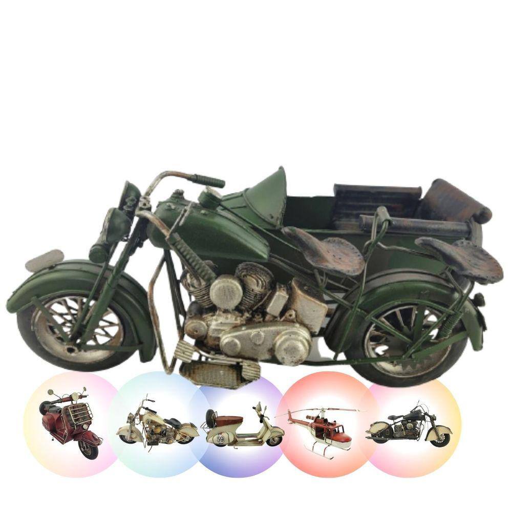 Enfeite Retrô Vintage Decoração Moto Lambreta Helicóptero