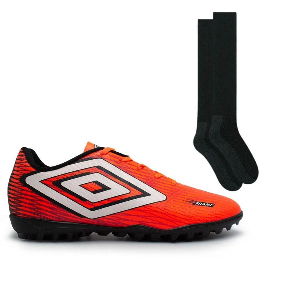 Chuteira Society Umbro Frame + Meião Color Sports De Futebol 4171.006