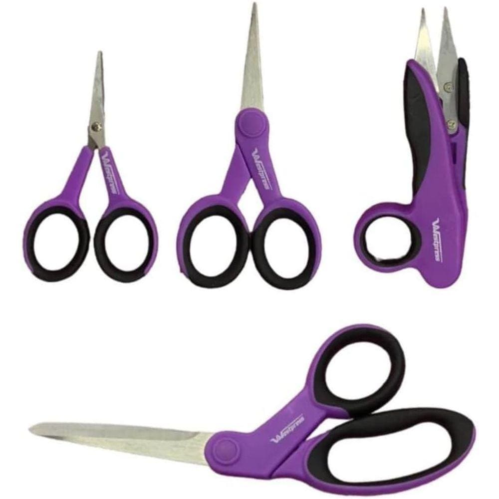 Kit 4 Tesouras Precisão Emborrachada Costura Westpress