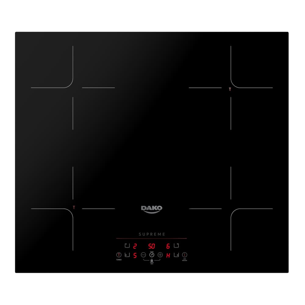 Fogão Cooktop De Indução 4 Bocas Dako Supreme Preto 220v