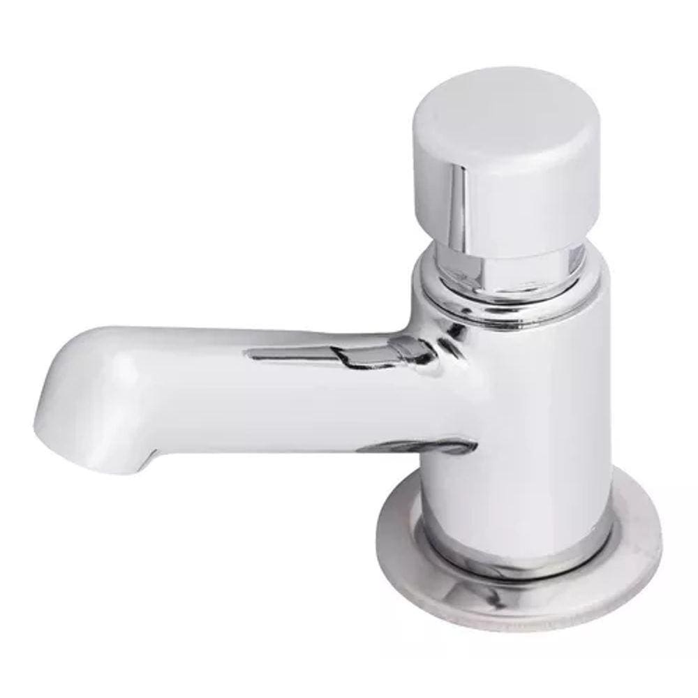 Torneira Automática Cromada Para Pia De Banheiro Bica Baixa