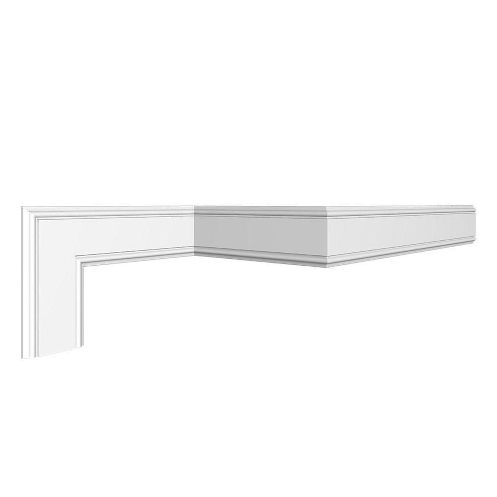 Roda Meio Cw12 Perfil de Poliestireno Linha HomEstar - caixa com 6 Unidade - Branco