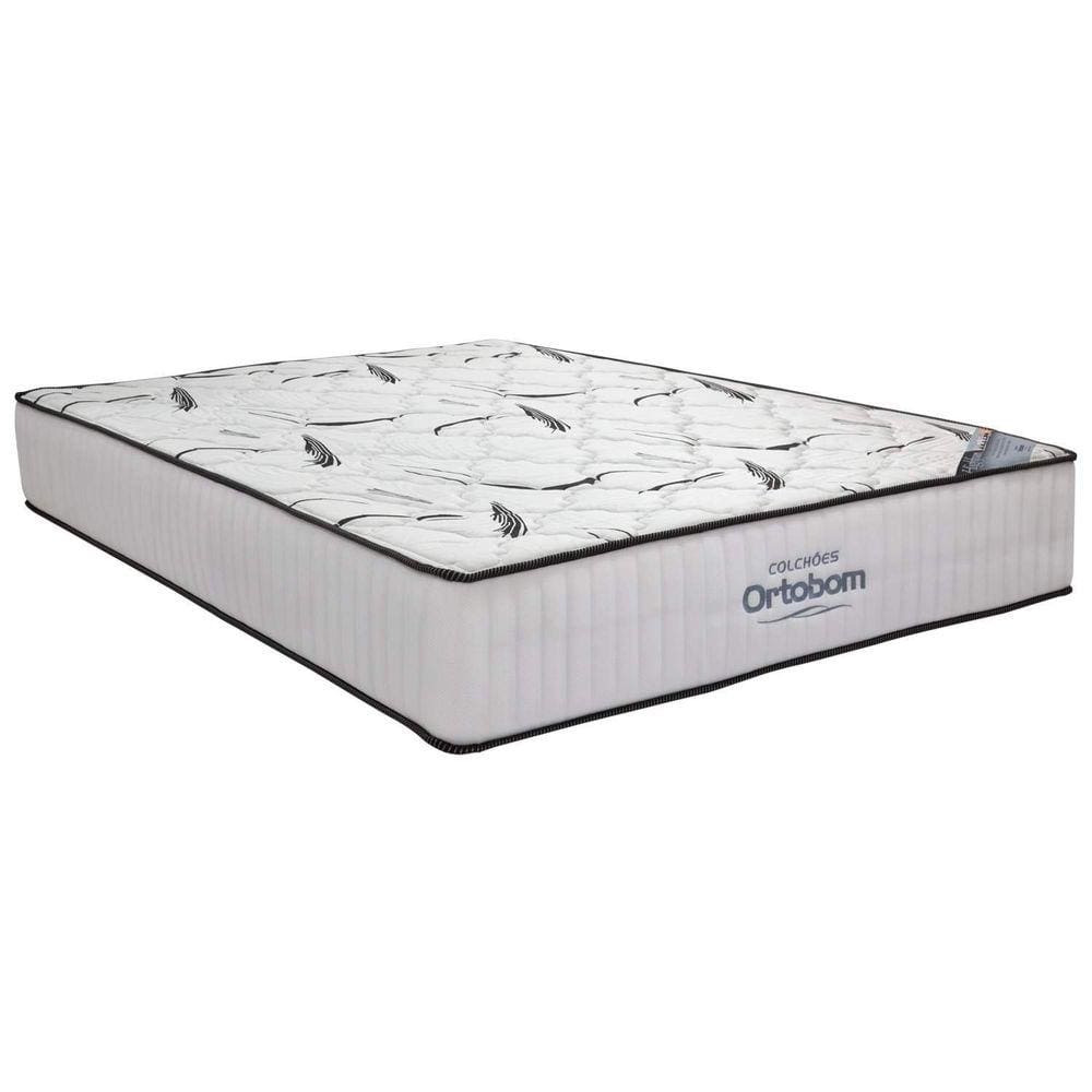 Colchão Casal Espuma D33 High Foam Exclusive Ortobom 28cmx138cmx188cm Branco/Cinza