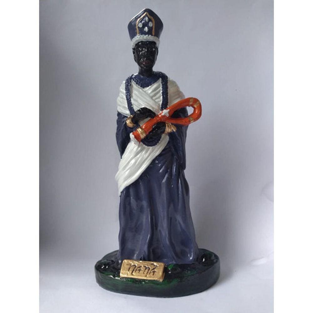 Imagem Orixa Nana Escultura Gesso Estatua 21 Cm
