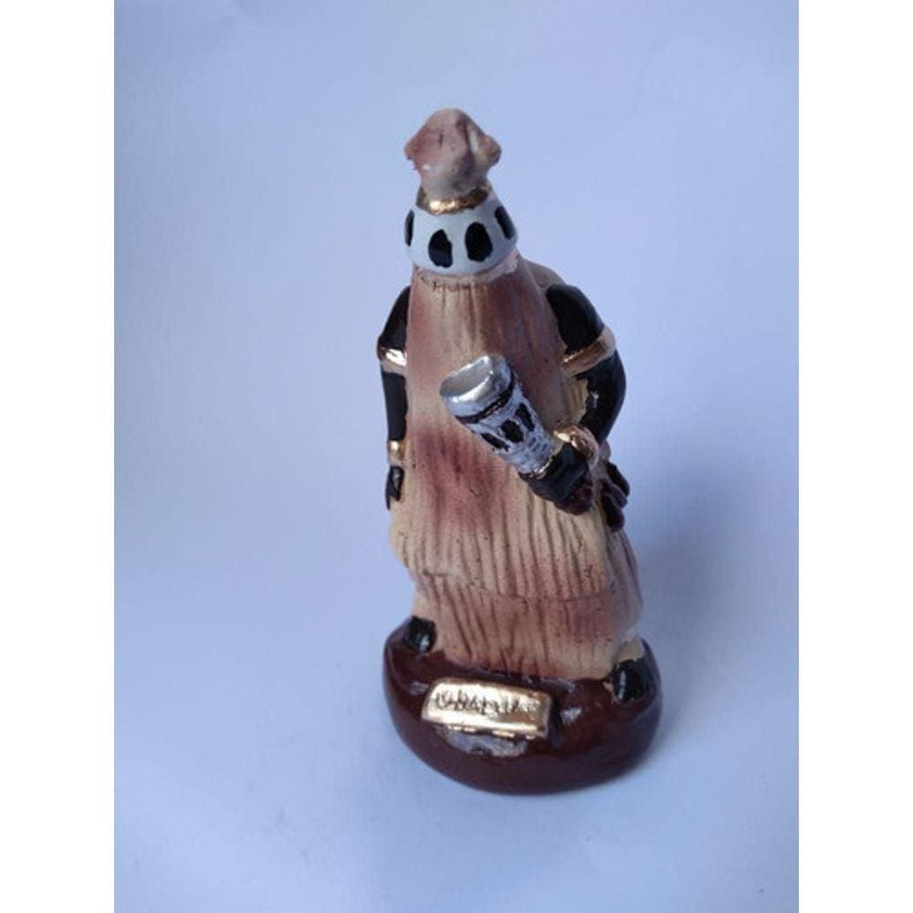 Imagem Orixa Obaluae Escultura Gesso Estatua 10 Cm