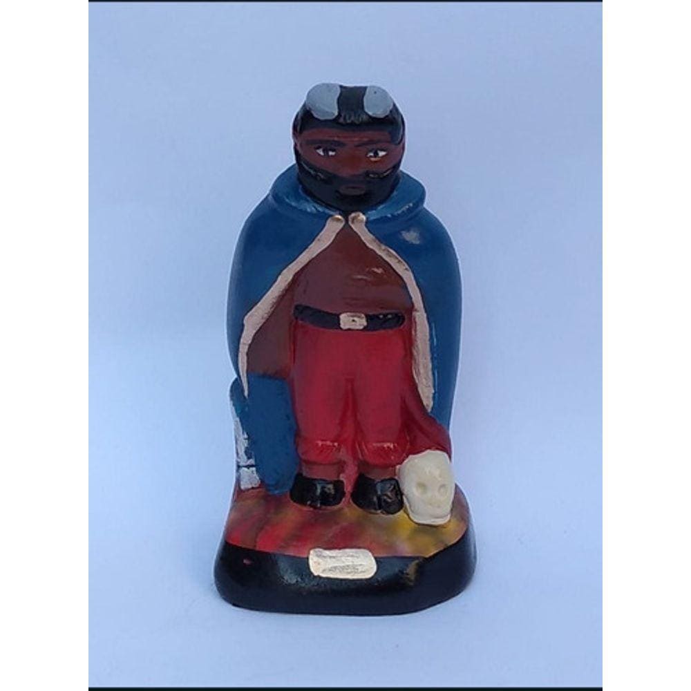 Imagem Exu Tranca Rua Das Almas Ca Escultura Gesso Estatua 10 Cm