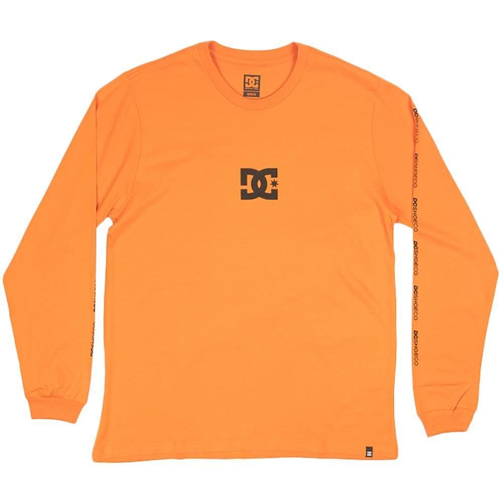 Camiseta DC Shoes Manga Longa Minimal Stripe WT23 Laranja