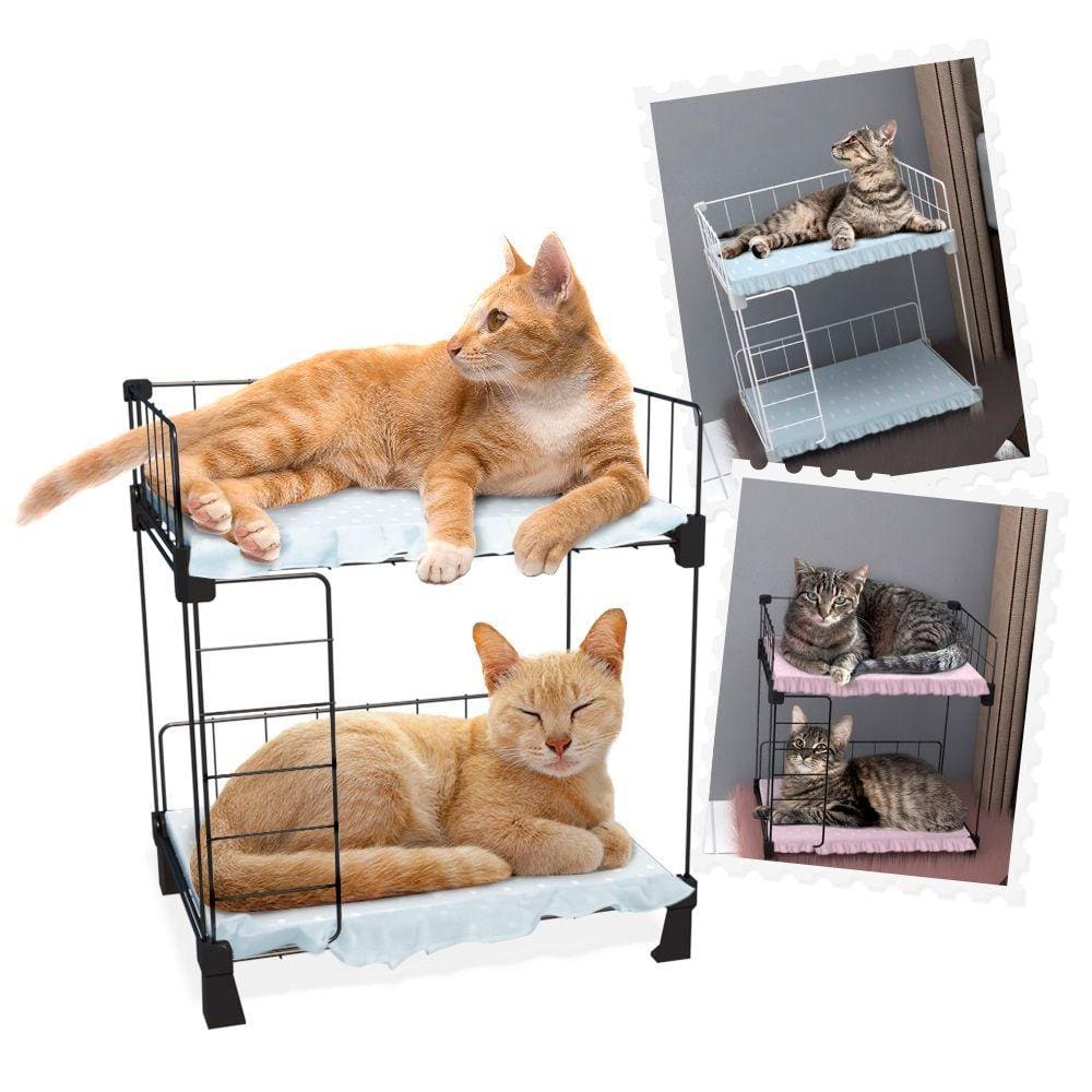Beliche para Gatos Cama Caminha Pet Aramada 45x40cm Preto com Colchonete Macho