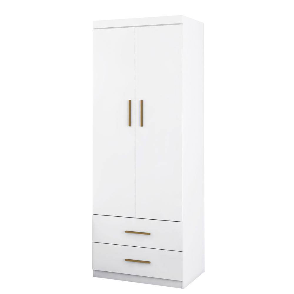 Roupeiro Infantil Com 2 Porta e 2 Gavetas Chiara Cor Branco Phoenix Baby