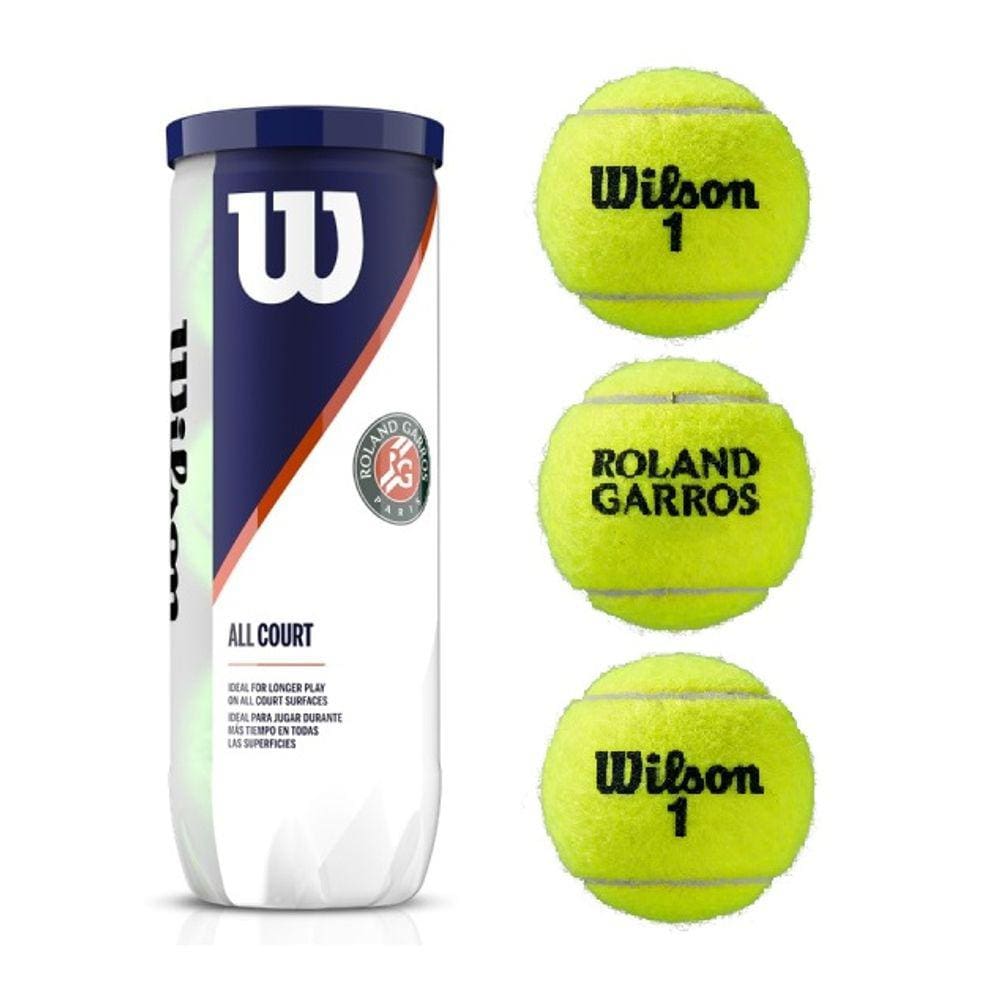 3 Bolas de Tênis Wilson Roland Garros All Court - 1 Tubo