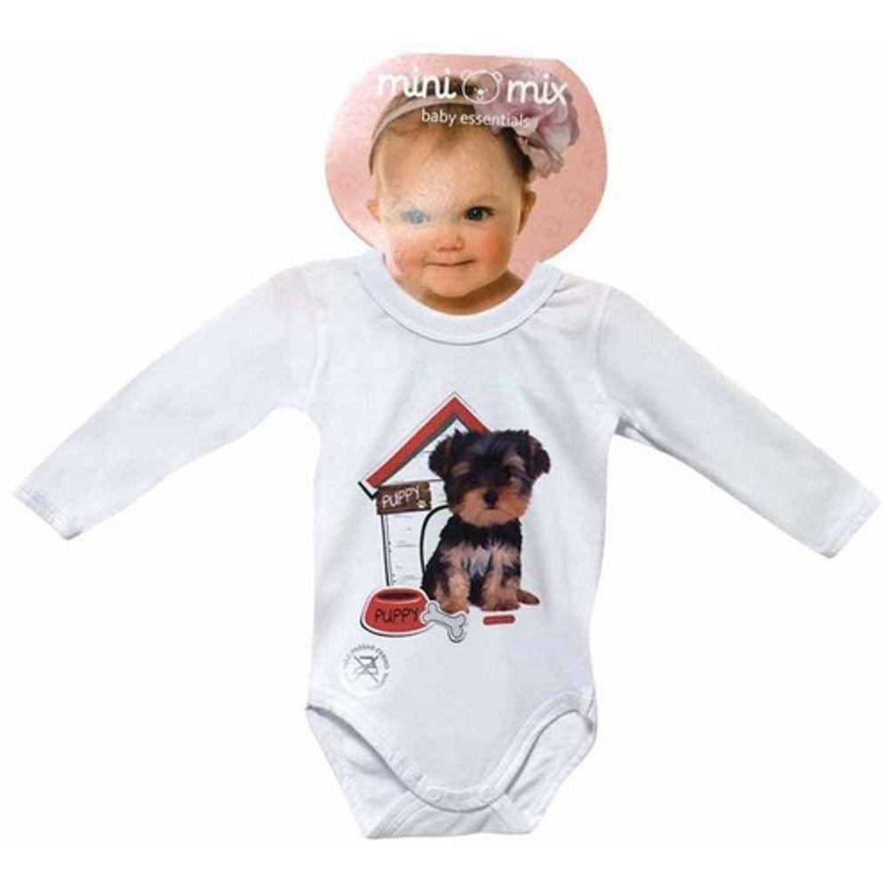 Body Manga Longa Mini Mix Puppy Dog Gbaby - M