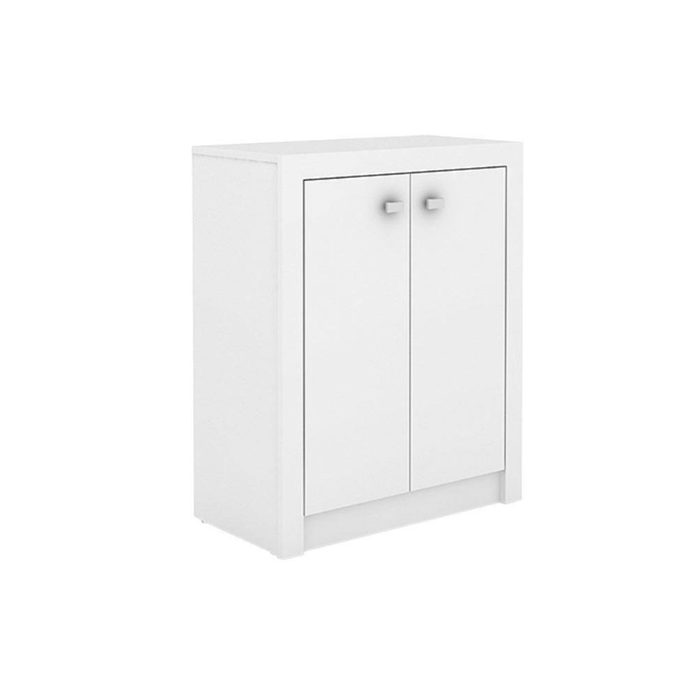 Balcão De Escritório Me4103 C/ 2 Portas Branco - Tecno Mobili