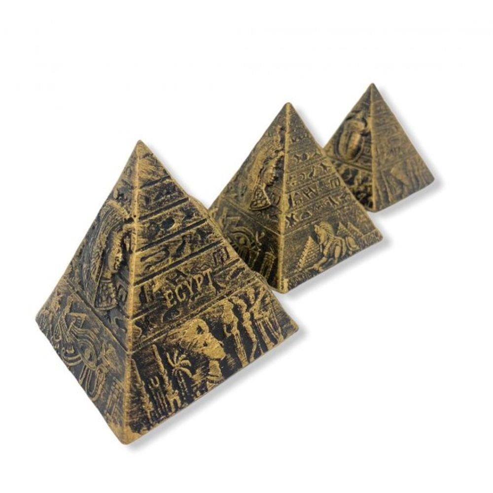 Imagem Trio Pirâmides Escultura Resina 7 cm