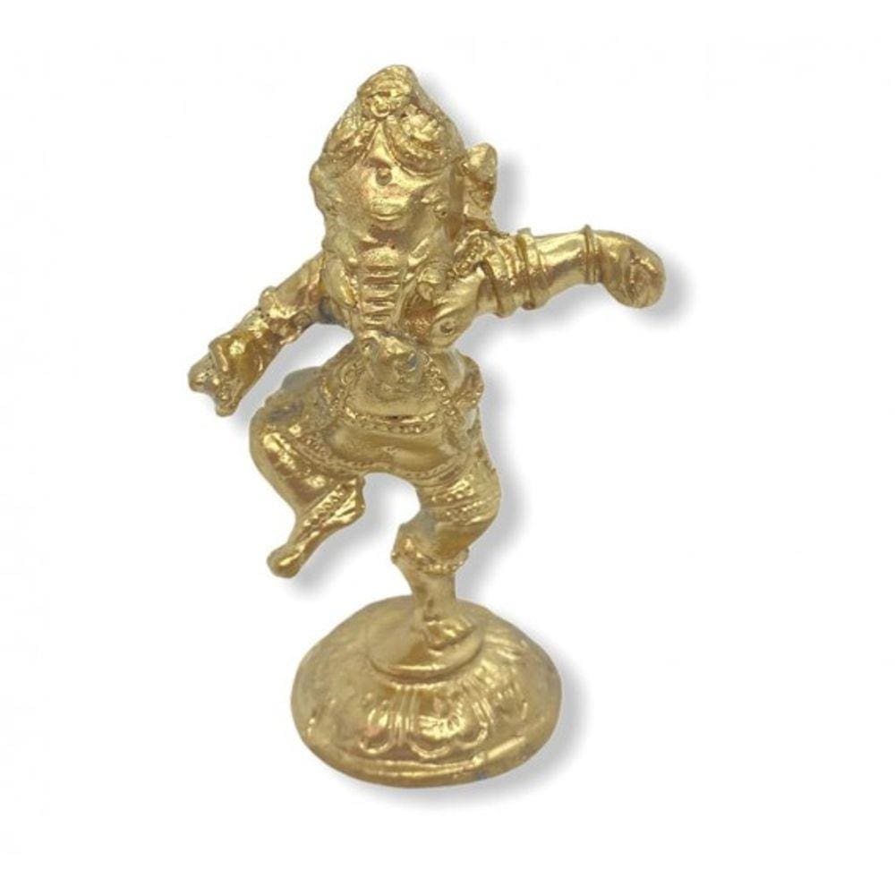 Imagem  Ganesh Dançarino  Escultura Metal  08 cm
