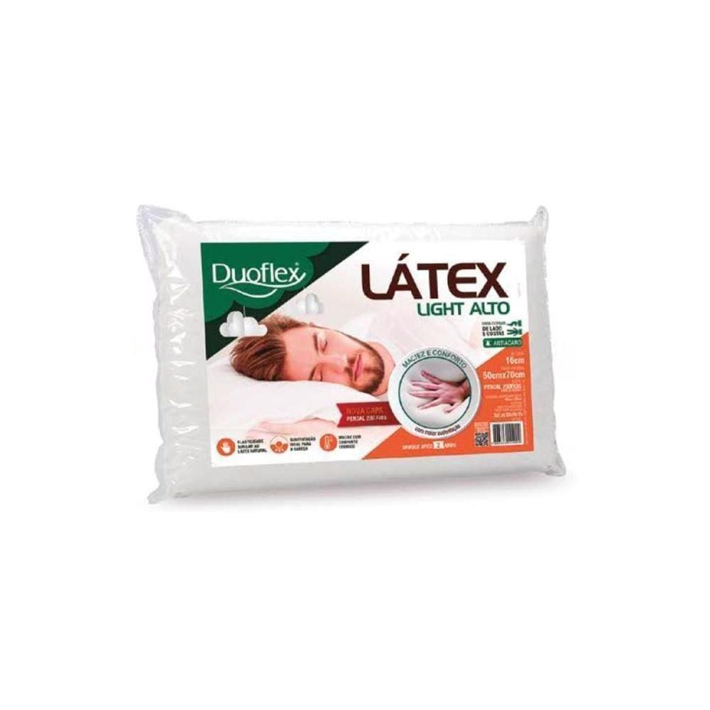 Travesseiro T. Látex Light Lp1101 C/ Capa Dry Fresh P/fronha (50x70) - Duoflex