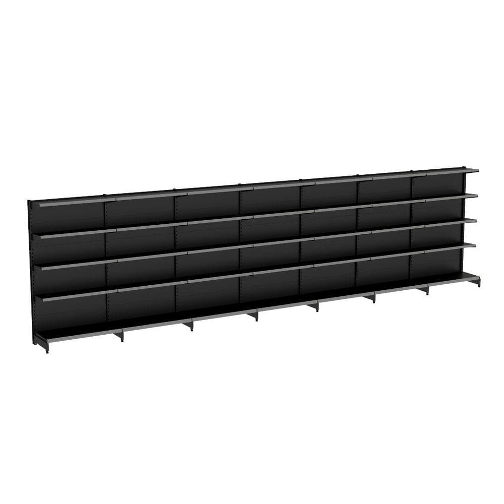 Gondola Parede 196 Flex Kit 7 Metros Preto Sp Etiqueta