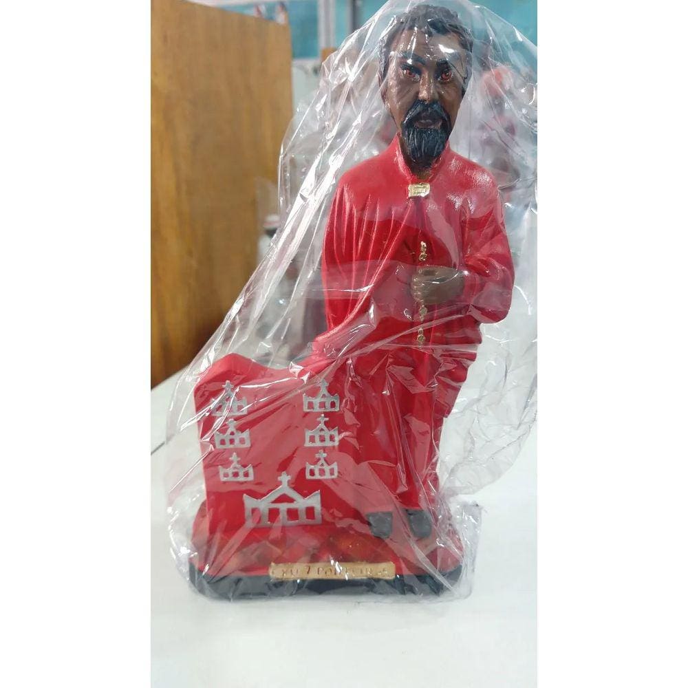 Imagem Exu 7 Porteiras Escultura Gesso Estatua 20 Cm