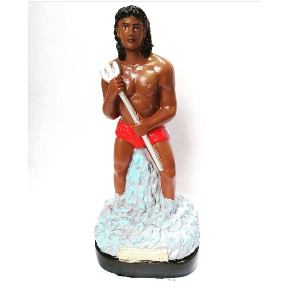 Imagem Exu dos Rios Escultura Gesso Estatua 20 Cm