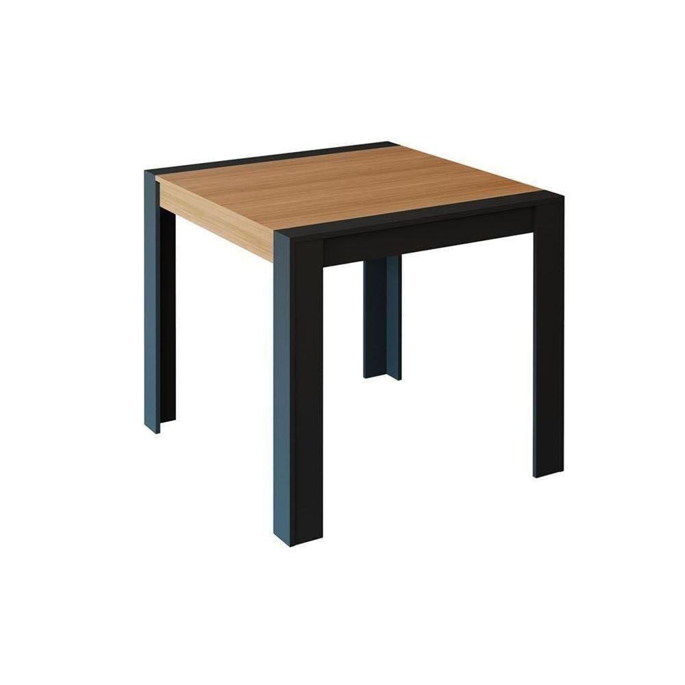 Mesa De Sala Jantar Grace + Tampo Madeirado 90x90cm Cinza/nature - Cimol