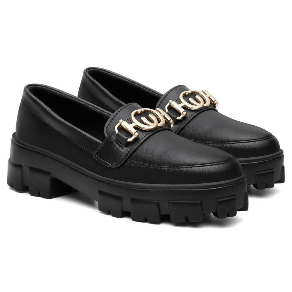 Mocassim Feminino Tratorado Sapato Casual Oxford Moda Blogueira
